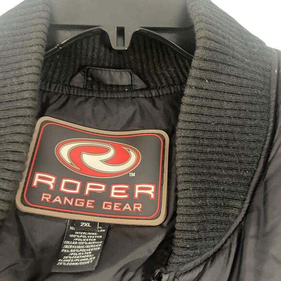 Roper Range Gear Men's Big & Tall Size 2XL Black Puffer Outdoor Vest - Picture 5 of 8